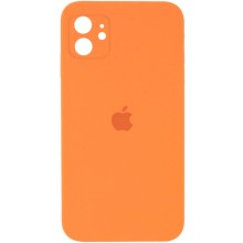 Чехол Silicone Case Square Full Camera Protective (AA) для Apple iPhone 11 (6.1") (Оранжевый)