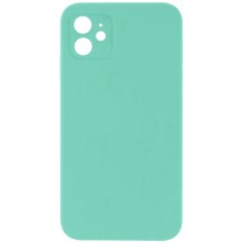 Silicone Case Square Full Camera Protective (AA) NOLOGO для Apple iPhone 11 (6.1") – Бирюзовый