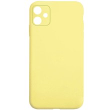 Silicone Case Square Full Camera Protective (AA) NOLOGO для Apple iPhone 11 (6.1") – Желтый