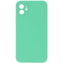 Silicone Case Square Full Camera Protective (AA) NOLOGO для Apple iPhone 11 (6.1") – Зеленый