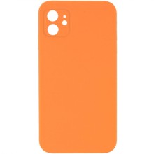 Silicone Case Square Full Camera Protective (AA) NOLOGO для Apple iPhone 11 (6.1") – Оранжевый