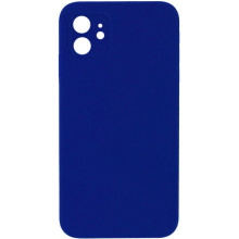 Чехол Silicone Case Square Full Camera Protective (AA) NOLOGO для Apple iPhone 11 (6.1") – Синий