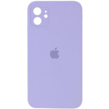 Чехол Silicone Case Square Full Camera Protective (AA) для Apple iPhone 11 (6.1") (Сиреневый)