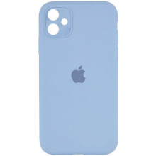 Чехол Silicone Case Square Full Camera Protective (AA) для Apple iPhone 11 (6.1") (Голубой)