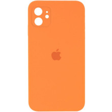 Чехол Silicone Case Square Full Camera Protective (AA) для Apple iPhone 11 (6.1") (Оранжевый)