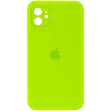 Чехол Silicone Case Square Full Camera Protective (AA) для Apple iPhone 11 (6.1") (Салатовый)