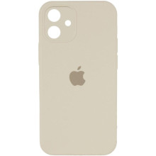 Чехол Silicone Case Square Full Camera Protective (AA) для Apple iPhone 11 (6.1") (Бежевый)