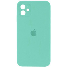 Чехол Silicone Case Square Full Camera Protective (AA) для Apple iPhone 11 (6.1") (Бирюзовый)