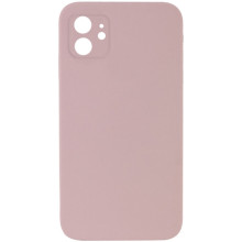 Чехол Silicone Case Square Full Camera Protective (AA) NOLOGO для Apple iPhone 11 (6.1") – Розовый