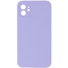 Чехол Silicone Case Square Full Camera Protective (AA) NOLOGO для Apple iPhone 11 (6.1") – Сиреневый