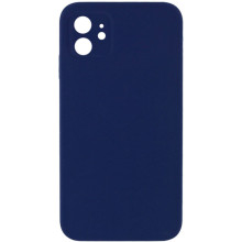 Чехол Silicone Case Square Full Camera Protective (AA) NOLOGO для Apple iPhone 11 (6.1") – Темно-синий