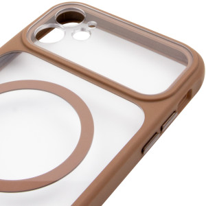 Чохол TPU+PC GETMAN Moon Clear with MagSafe для Apple iPhone 11 (6.1") – Brown
