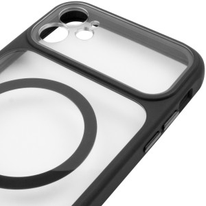 Чехол TPU+PC GETMAN Moon Clear with MagSafe для Apple iPhone 11 (6.1") – Черный