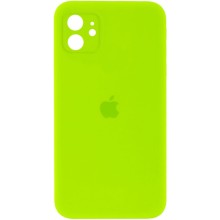 Чехол Silicone Case Square Full Camera Protective (AA) для Apple iPhone 11 (6.1") – Салатовый