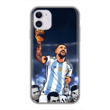 Чохли для iPhone 11 (Leo чемпіон) (AlphaPrint) (Мессі з кубком)