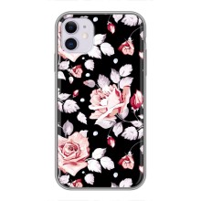 Чохли з квітами для iPhone 11 (VPrint) (Квіти на чорному)