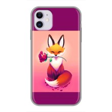 Чохли з картинкою Лисичка для iPhone 11 (VPrint) (Лиса з трояндою)
