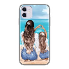 Чохол з друком для iPhone 11 - (Мама з дитинкою) (AlphaPrint) (Мама з донькою)