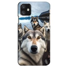 Чохол з Хаскі iPhone 11 - (AlphaPrint) (Селфі Хаскі)