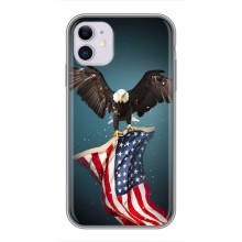 Чехол Флаг USA для iPhone 11 (Орел и флаг)