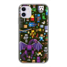 Чохол Майнкрафт на iPhone 11 (AlphaPrint) Minecraft (Колаж Майнкрафт)
