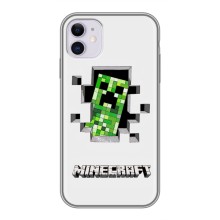 Чохол Майнкрафт на iPhone 11 (AlphaPrint) Minecraft (кріпер Майнкрафт)
