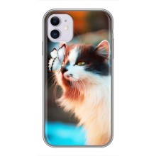 Чохол на Еппл 11 з Котиками (VPrint) (Котик з метеликом)