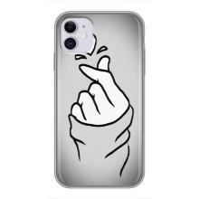 Чехол с принтом для iPhone 11 (AlphaPrint - Знак сердечка)