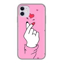 Чехол с принтом для iPhone 11 (AlphaPrint - Знак сердечка)