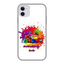 Чохли Амонг Ас для iPhone 11 (AlphaPrint) (Яскравий АмонгАс)