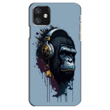 Чохол з Мавпами iPhone 11 - (AlphaPrint) (Горила в навушниках)