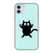 Чохол з принтом для iPhone 11 (AlphaPrint) Модні коти (Падаючий кіт)