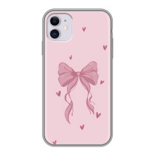 Чехол банты для iPhone 11 – Бант на розовом