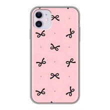 Чехол банты для iPhone 11 – Черные бантики