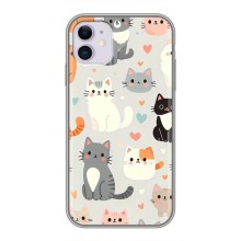 Чохол з малюнком кіт на iPhone 11 (Колаж котів)