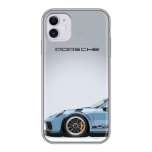 Чохол з авто Порше для iPhone 11 – Блакитний Порше
