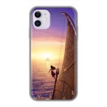 Чехол с мультфильмом Моана iPhone 11 (Моана в море)