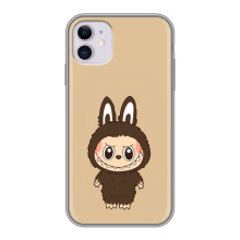 Чехол с Лабубу на iPhone 11 (Коричневый Лабубу)