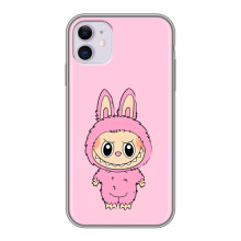 Чехол с Лабубу на iPhone 11 (Розовый Лабубу)