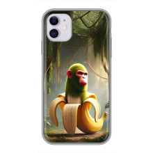 Чехол с мемами тралалело тралала для iPhone 11 – Шимпанзини бананини