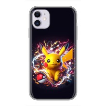 Чохол з Пікачу на iPhone 11 (Пікачу з м'ячем)