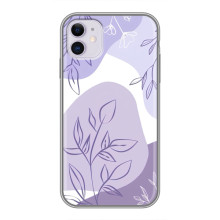 Силиконовый чехол с принтом в цветах на iPhone 11 – Фиолетовый дизайн