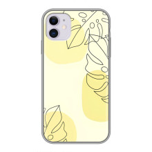 Силиконовый чехол с принтом в цветах на iPhone 11