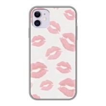 Чохол з розовим принтом для iPhone 11 (Рожеві губи)