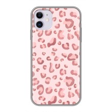 Чохол з розовим принтом для iPhone 11 (Рожевий леопард)