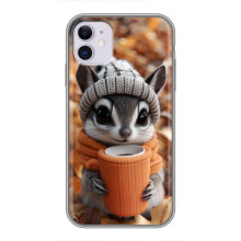 Печатный чехол «Зверята с кофе» для iPhone 11