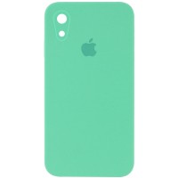 Чехол Silicone Case Square Full Camera Protective (AA) для Apple iPhone XR (6.1") – Зеленый
