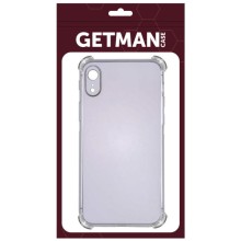 TPU чохол GETMAN Ease logo посилені кути для Apple iPhone XR (6.1") – Серый (прозрачный)