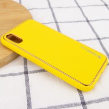 Кожаный чехол Xshield для Apple iPhone XR (6.1") – Желтый