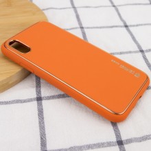 Кожаный чехол Xshield для Apple iPhone XR (6.1") – Оранжевый